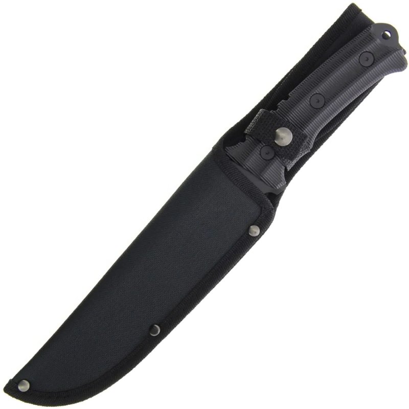 Anglo Arms Outdoormesser Full Tang, Nylonscheide, Schwarz – Bild 4