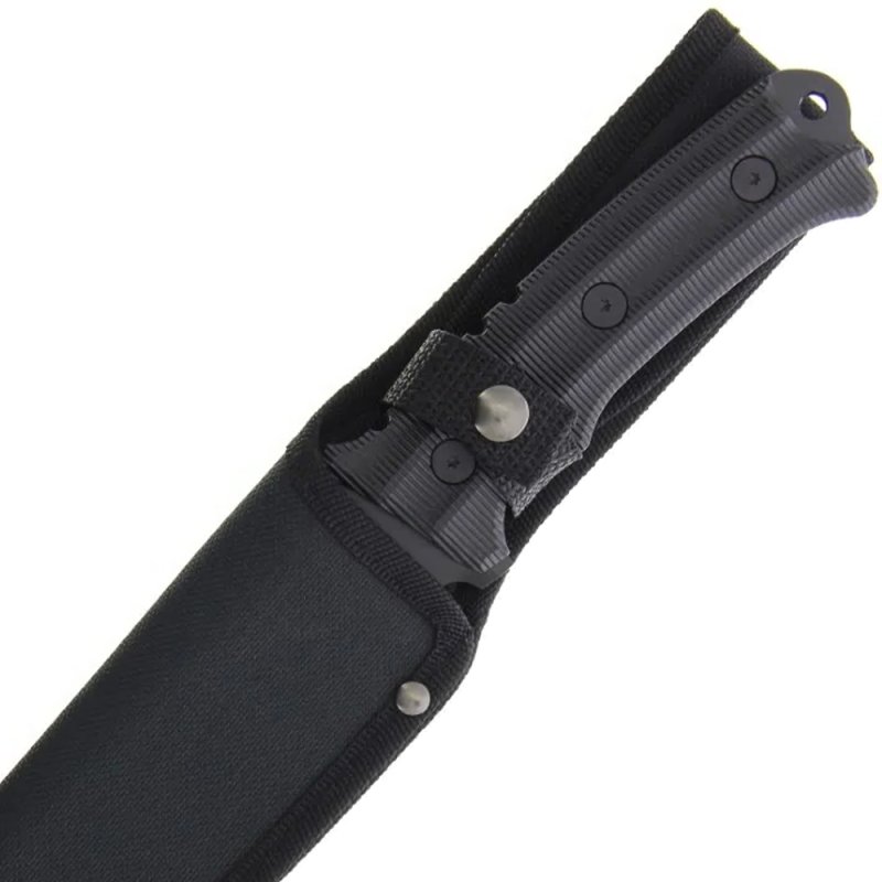 Anglo Arms Outdoormesser Full Tang, Nylonscheide, Schwarz – Bild 5