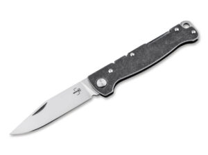 Böker Plus Atlas Backlock Taschenmesser mit Edelstahl Griff