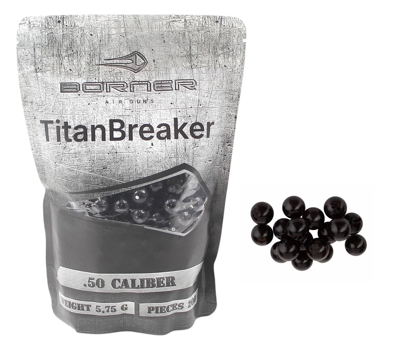 Borner .50 Cal TitanBreaker, Stahlkugel, 5,75 g, 200 Stück