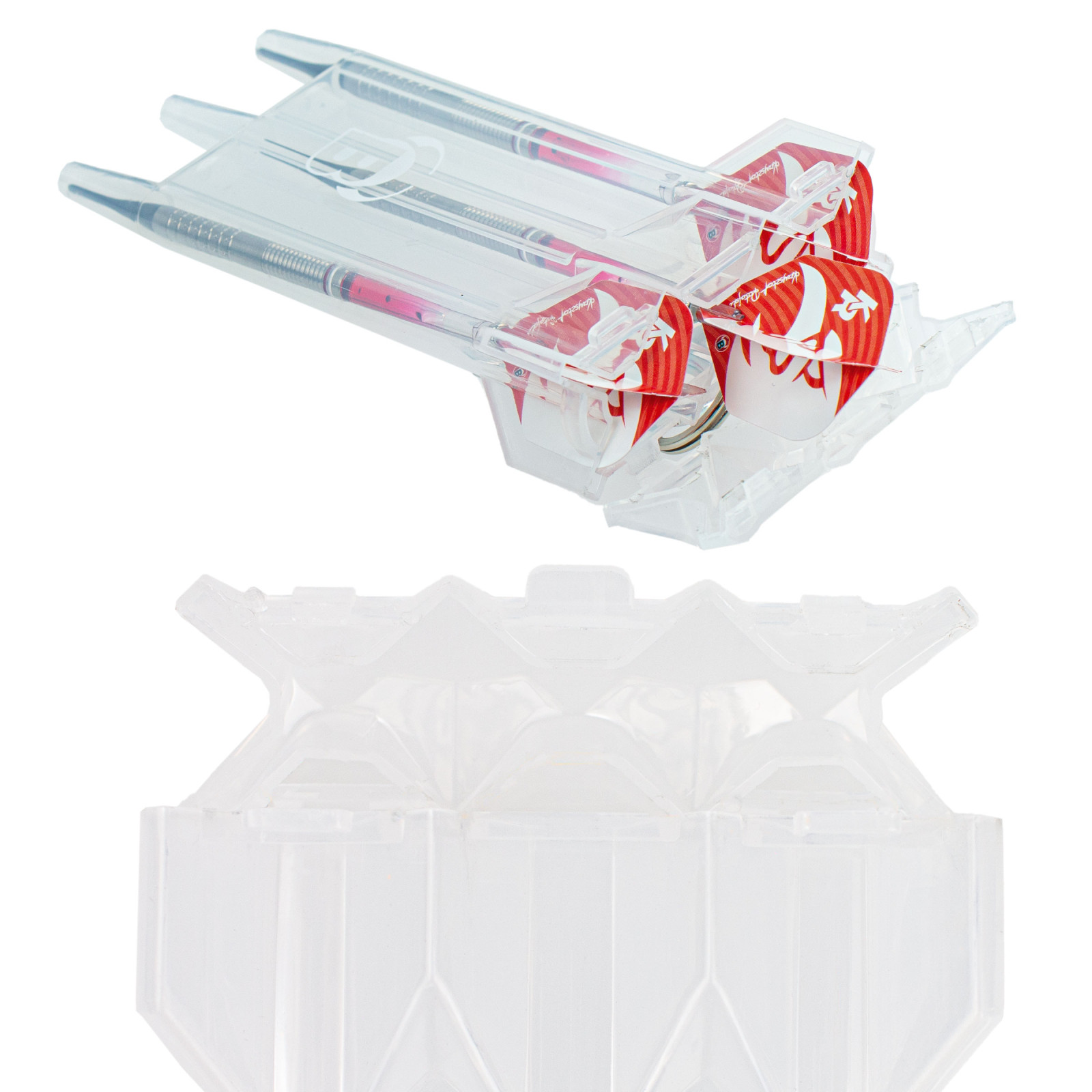 Bull´s Hartplastik Dartcase für Steeldarts, Softdarts AcraX, Transparent – Bild 4