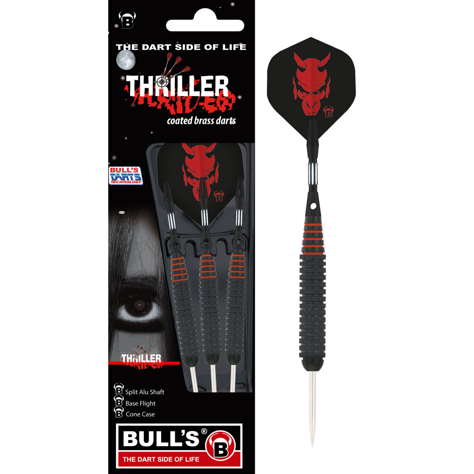 Steeldarts Bull`s, Thriller ,messing, 22g, Schwarz