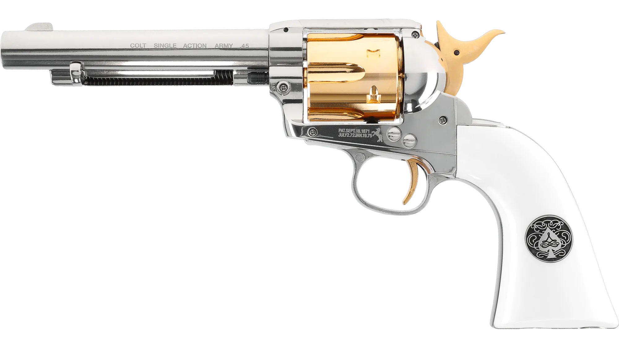 Colt Single Army Action Revolver Smoke Wagon Kaliber 4,5mm Diabolo mit Ladehülsen