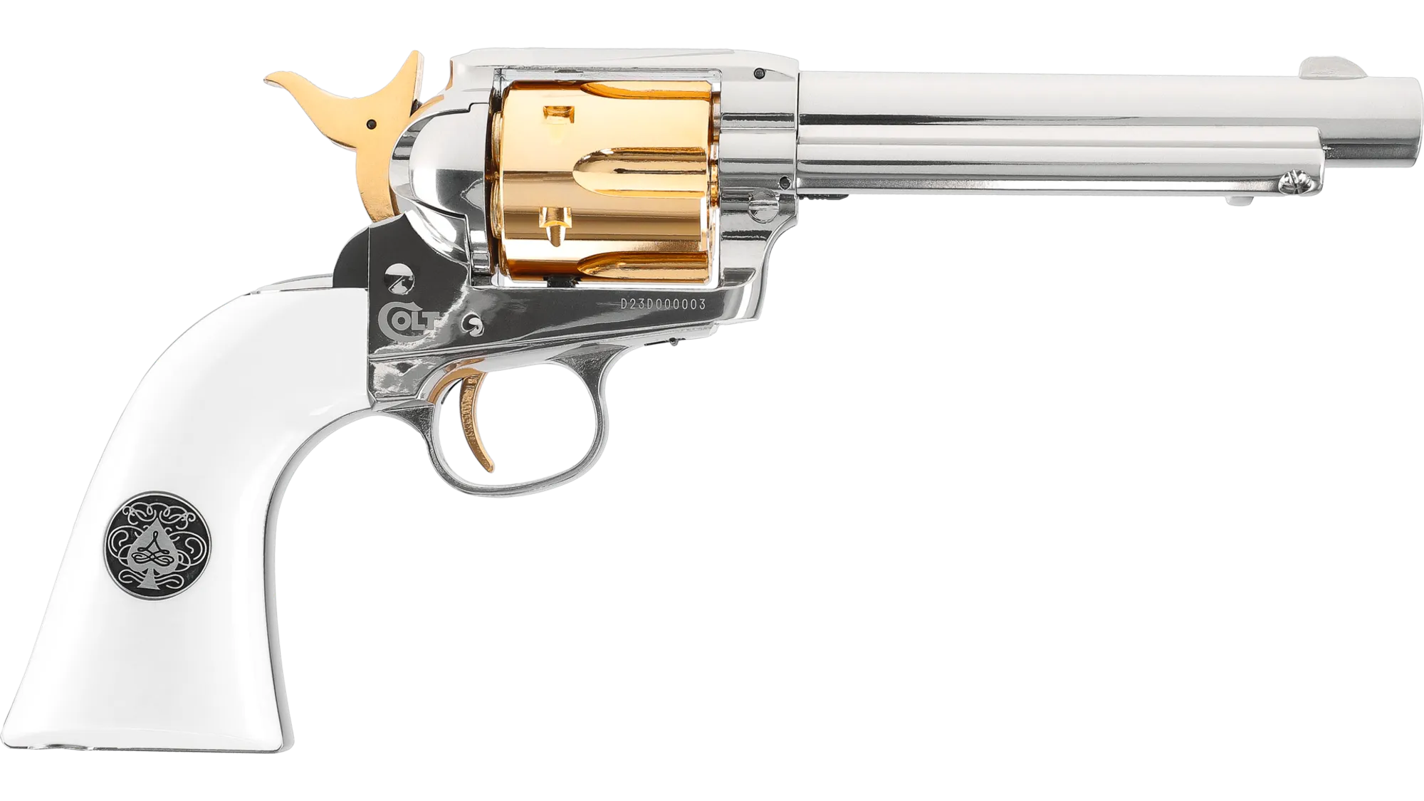 Colt Single Army Action Revolver Smoke Wagon Kaliber 4,5mm Diabolo mit Ladehülsen – Bild 3