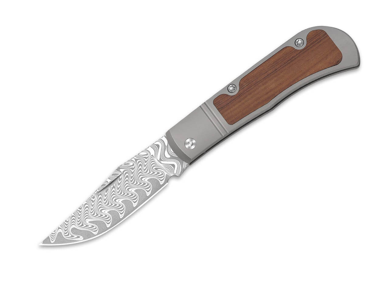 Kizer Trestle Damascus Ti Mkuruti, Taschenmesser, Damastklinge