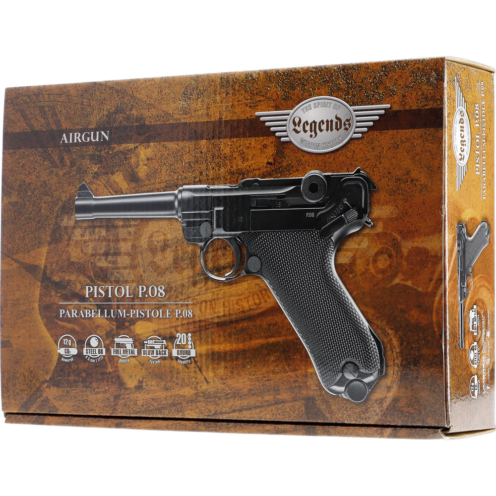 Legends P08, cal. 4,5 mm (.177) BB, CO₂, E<3,0 J, Blowback – Bild 7