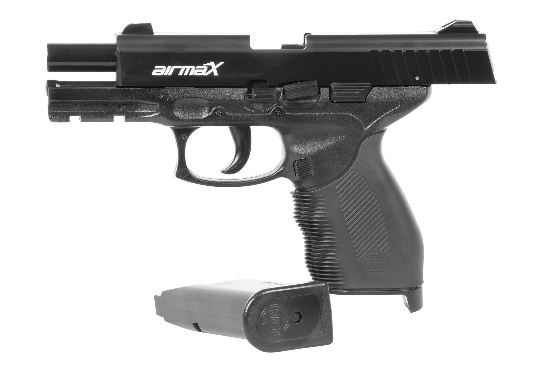 airmaX PT24/7 Schwarz 6mm, Airsoft Federdruck < 0,5 Joule, 2 Magazine – Bild 3