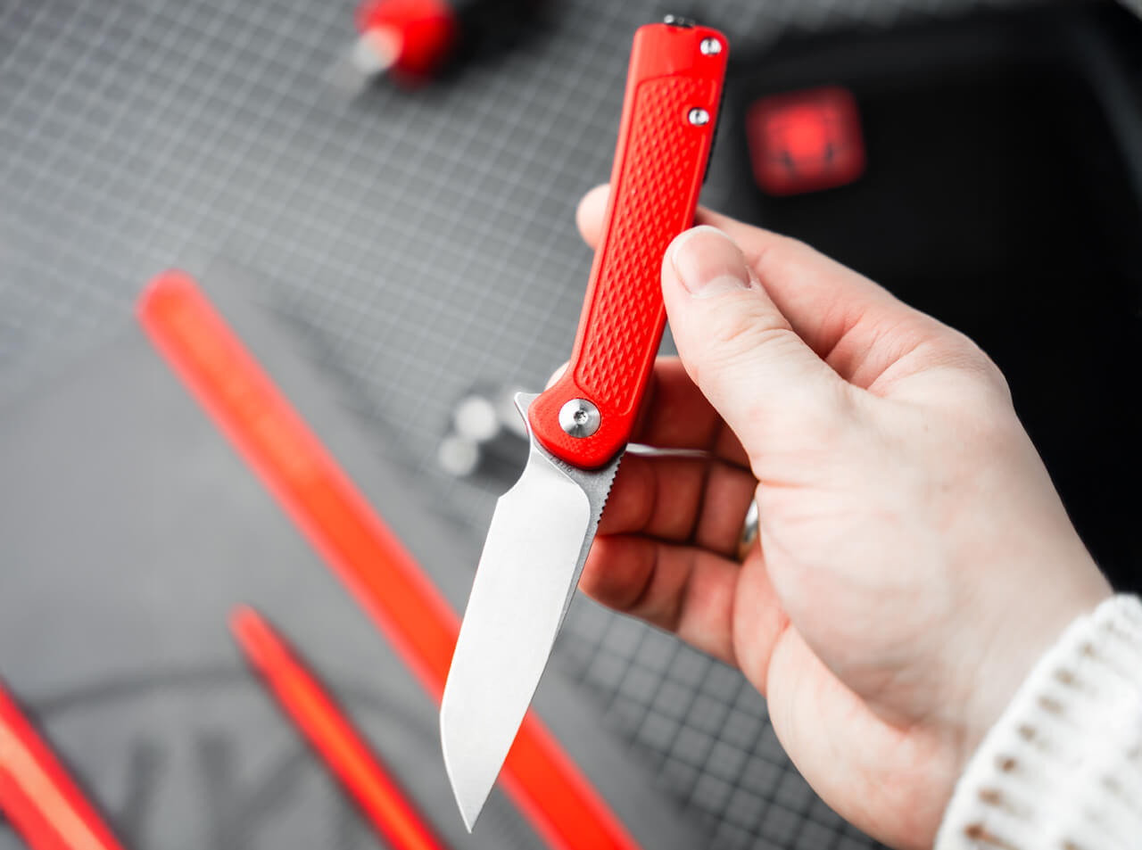 Böker Plus Fire Ant Red, Einhandmesser, Flipjoint – Bild 5