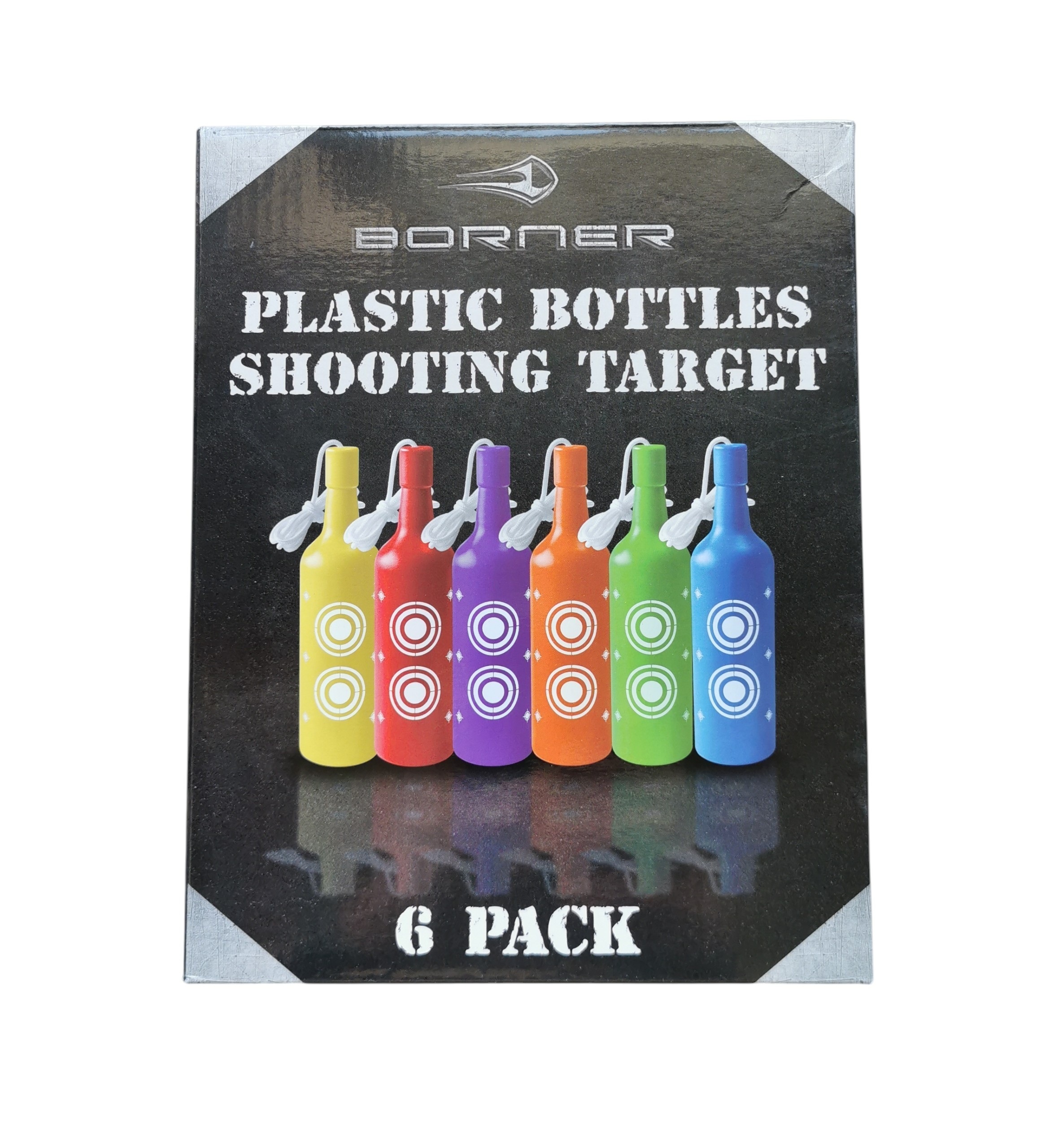 Borner Shooting Bottle Schießspiel, 6 Flaschen, Bunt