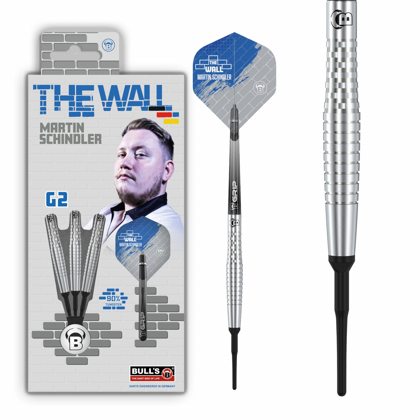 BULL'S Martin Schindler Generation 2 Softdart, 20g., 90% Tungsten