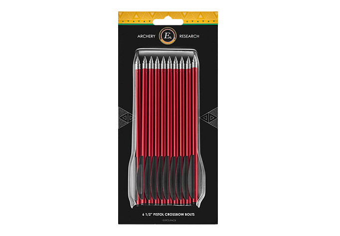 Ek Archery Armbrust Alu Bolzen, Alupfeile für Armbrust VLAD,6,5", 10Stk., Rot