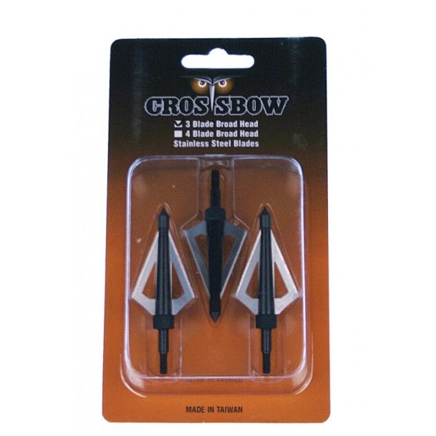 3 Jagdspitzen Broadhead für Bogen und Armbrust