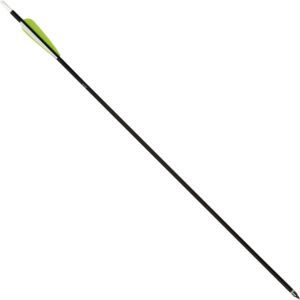 Haller Aluminiumpfeil 2219. 30", Schraubspitze, 4" Gummifedern, Schwarz