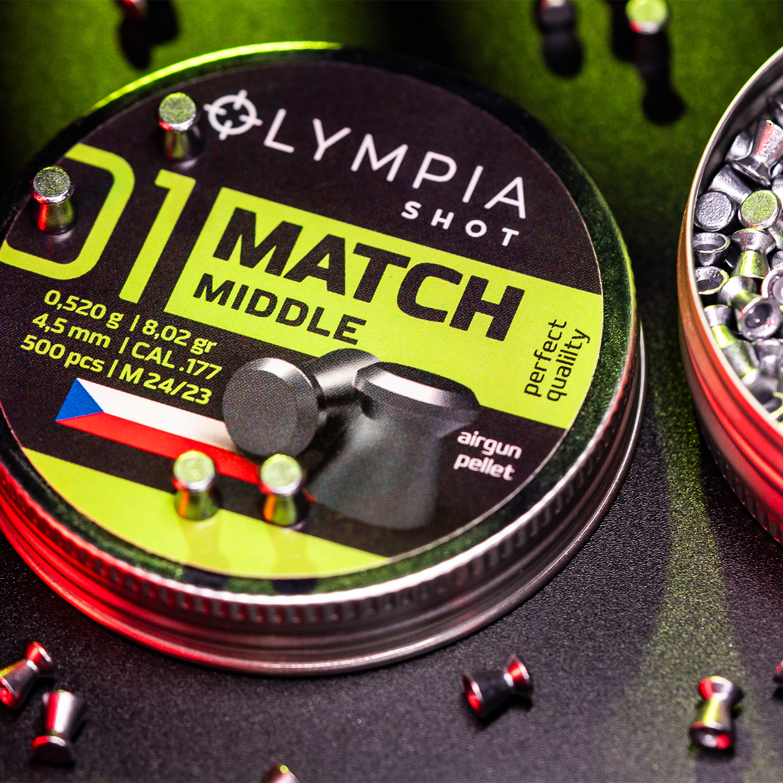 OLYMPIA SHOT Match Middle 4,5 mm Diabolo, 500 Stk., .177 – Bild 3