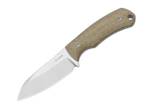 Kizer Field Mouse 14C28N Brown Micarta, feststehendes Messer, Kydexscheide