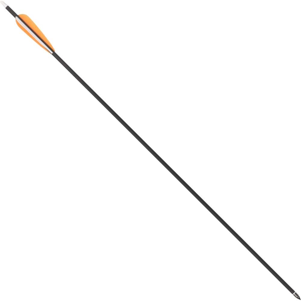 Man Kung Carbonpfeil 30", Schraubspitze, 4" Gummifedern, Schwarz