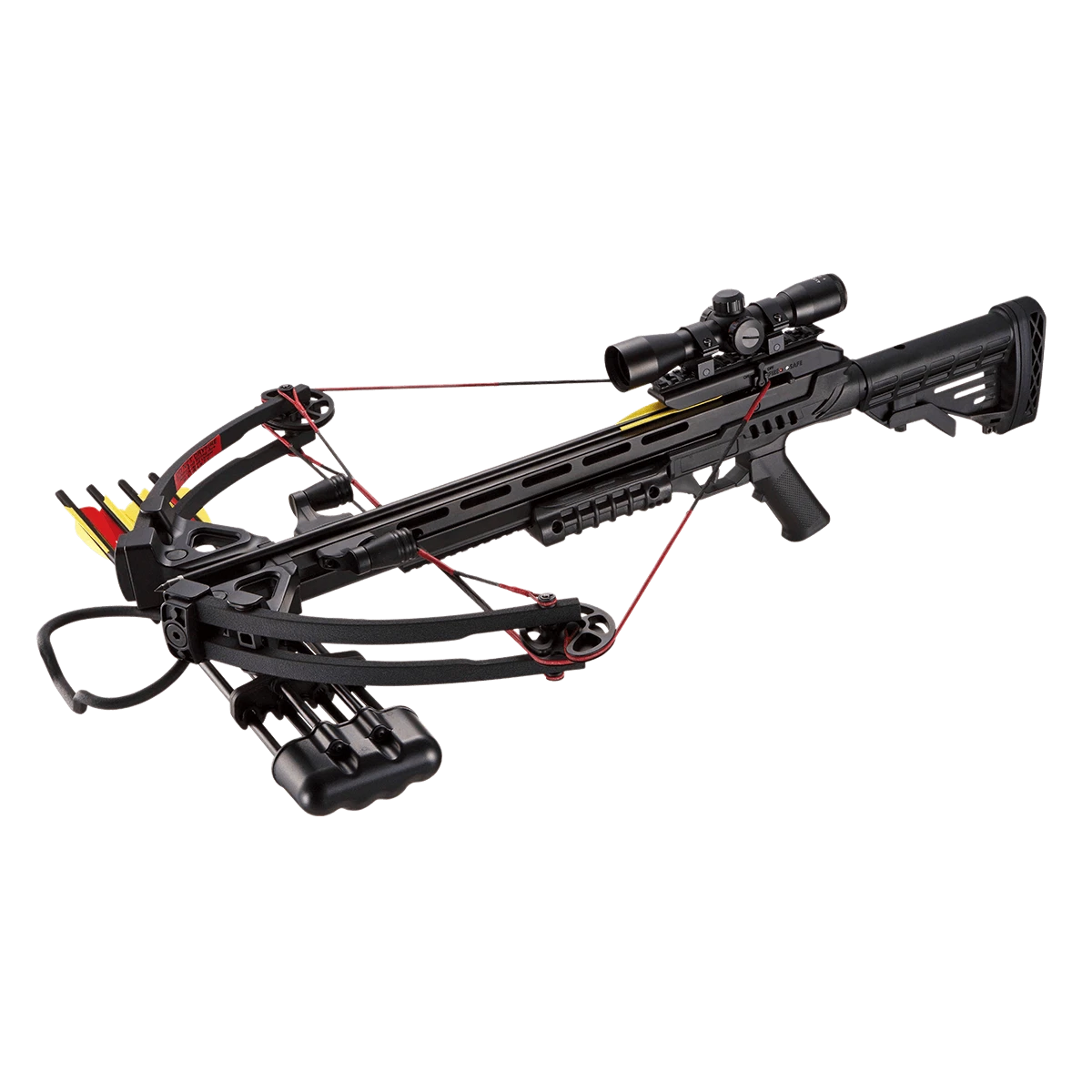 ManKung Compound Armbrust Modell Stalker Set,185lbs. incl. Köcher,Pfeile,Zubehör, Schwarz