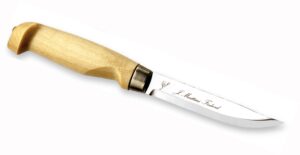Marttiini LYNX 129 Gürtelmesser, Edelstahl, rostfrei, braune Lederscheide