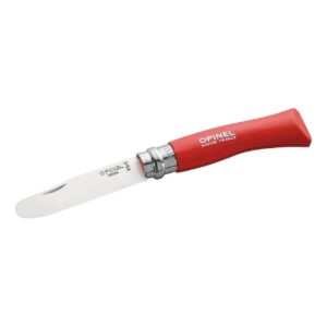 Opinel Kindermesser mit Buchenholz Griff No 07,rostfrei, Rot