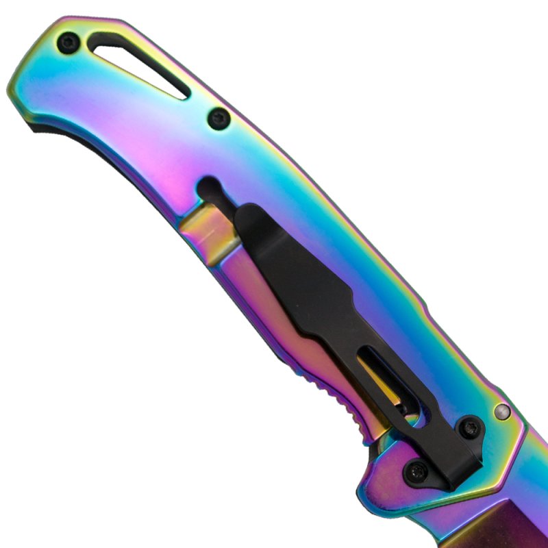 Third Rainbow Demon Taschenmesser, Nagelhau, Hosenclip – Bild 4