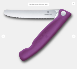 Victorinox Brotzeitmesser klappbar mit Rast, Lila NEU