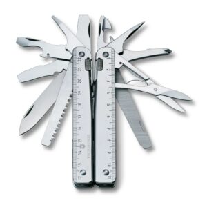 Victorinox Multitool, Swiss Tool X, silber, 26 Funktionen, Nylontasche