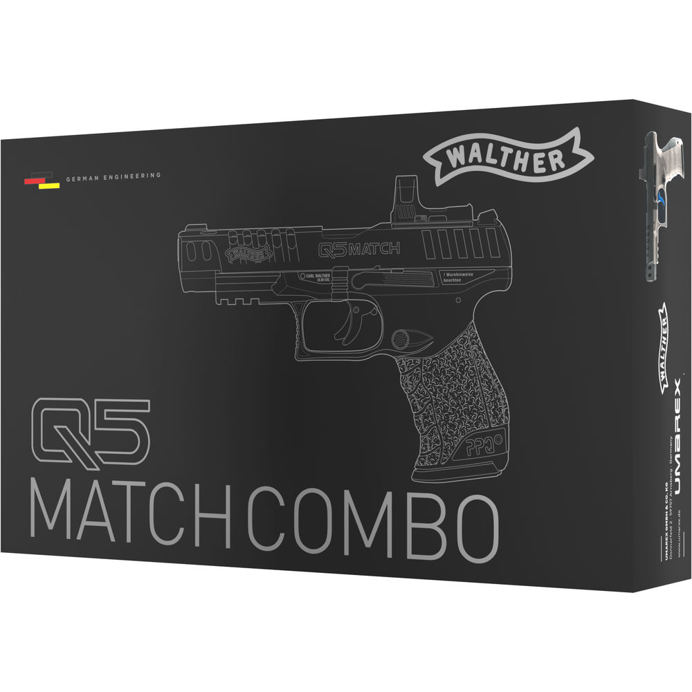 Walther Q5 Match Combo 5" Set 4,5 mm (.177) Diabolo, CO2, Tungsten Gray – Bild 7