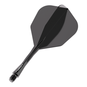 Winmau Fusion Flight-Shaft-System, No.6, Schwarz, Intermediate (28 mm)