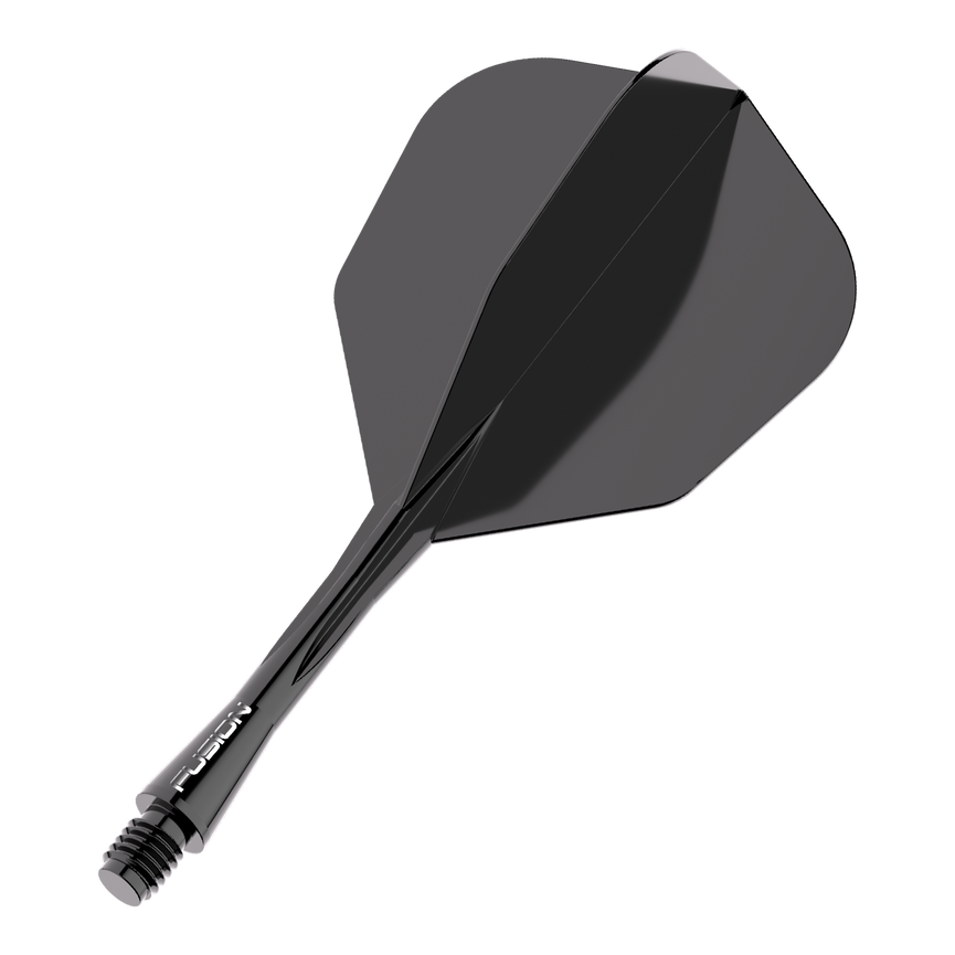 Winmau Fusion Flight-Shaft-System, No.6, Schwarz, Intermediate (28 mm)