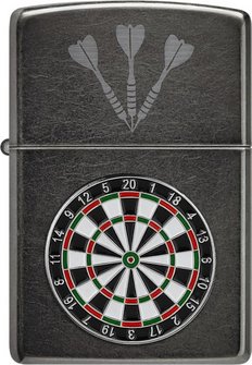 Zippo Feuerzeug "Dartscheibe Classic", grau, Plakette