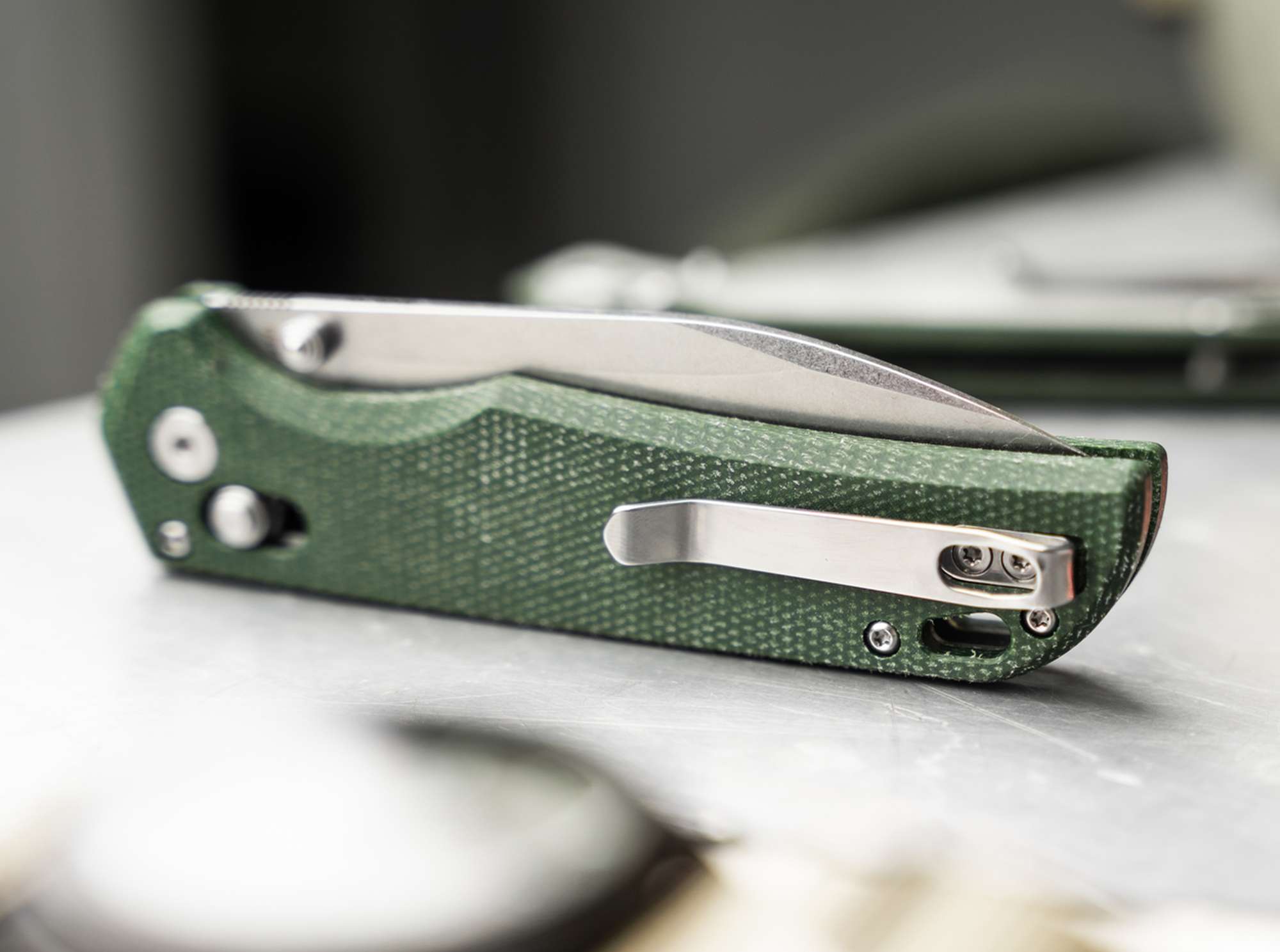 Böker Plus Modern Exskelibur, Einhandmesser, Hosenclip, Micarta – Bild 6
