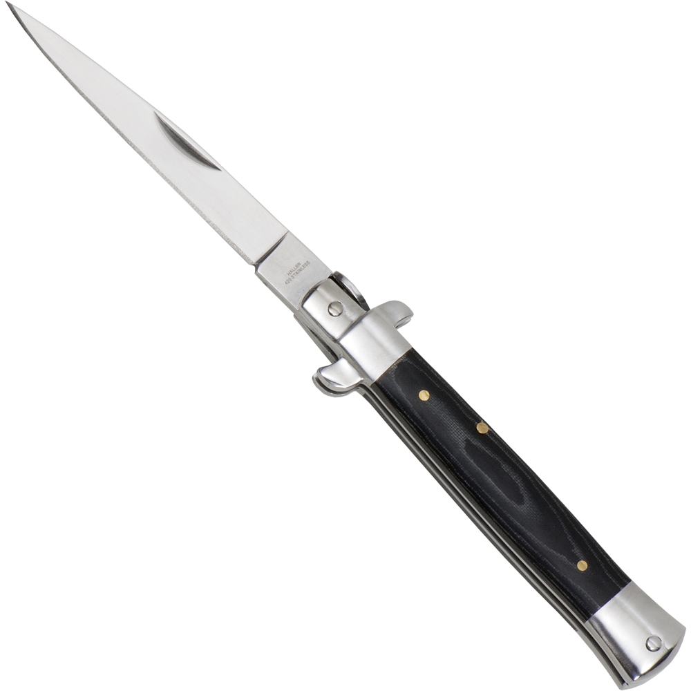 Haller Small Stiletto Taschenmesser, Micarta, Backlock