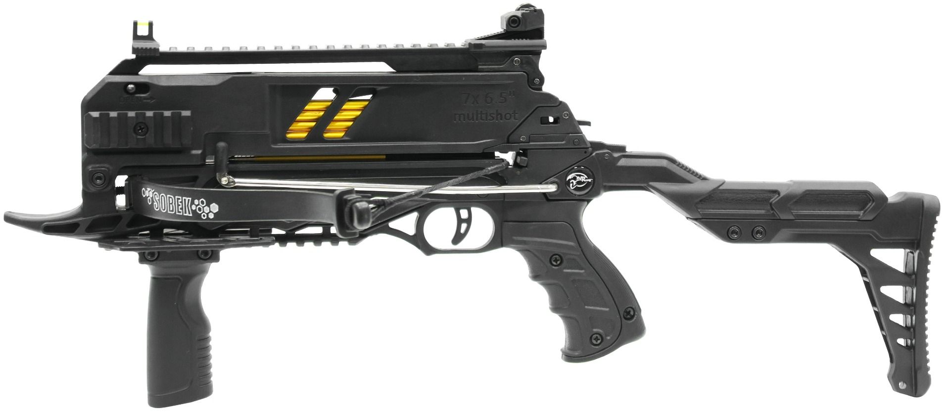 Man Kung SOBEK Repetierarmbrust, 80 lbs., mit 7-Schuss-Magazin, schwarz