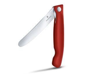 Victorinox Swiss Classic faltbares Gemüse- / Brotzeitmesser mit rot Griffschalen
