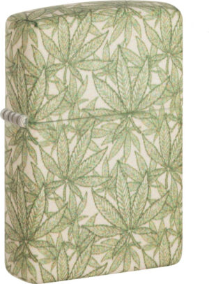 ZIPPO Benzinfeuerzeug, Sturmfeuerzeug, "Cannabis Leaf", 540° color Image