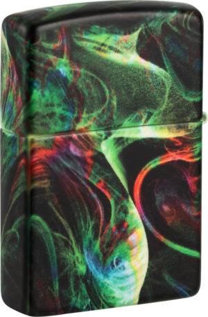 ZIPPO Benzinfeuerzeug, Sturmfeuerzeug, "Psychedelic Swirl", color Image 540°, bunt