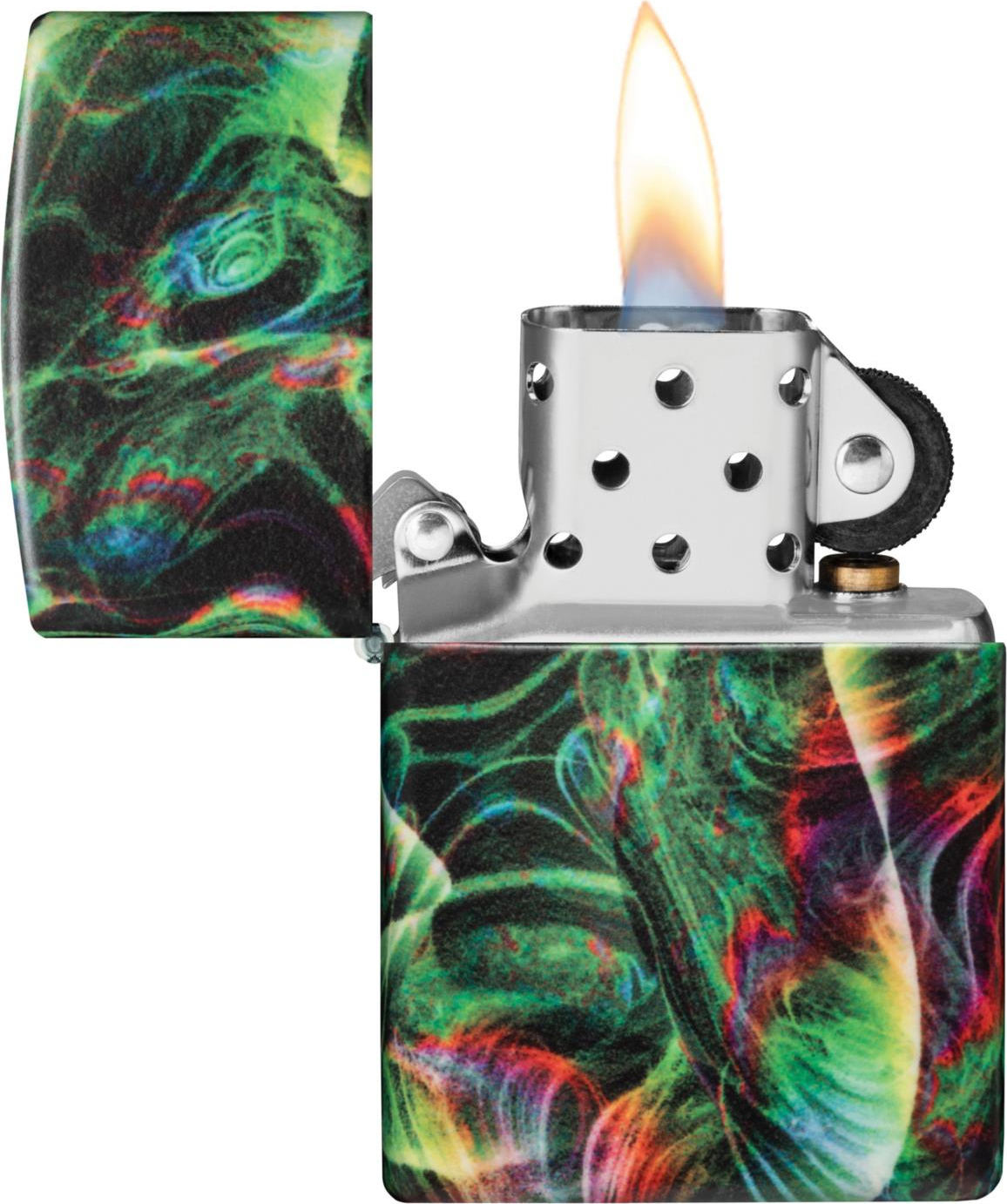 ZIPPO Benzinfeuerzeug, Sturmfeuerzeug, "Psychedelic Swirl", color Image 540°, bunt – Bild 3
