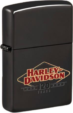 ZIPPO Benzinfeuerzeug, Sturmfeuerzeug, "Harley Davidson 120th Anniversary" in schwarz